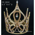 Wholesale AB Rhinestone Ribbon Full Round Crown